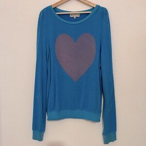 Authentic Wildfox Original Heart Baggy Beach Jumper